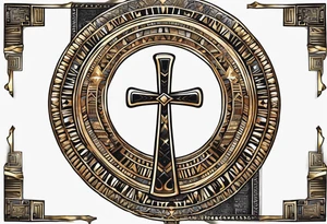 ankh symbol , ancient egyptian pyramids , black Egyptians tattoo idea