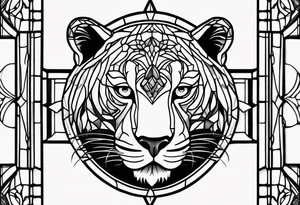 Cub stain glass tattoo idea