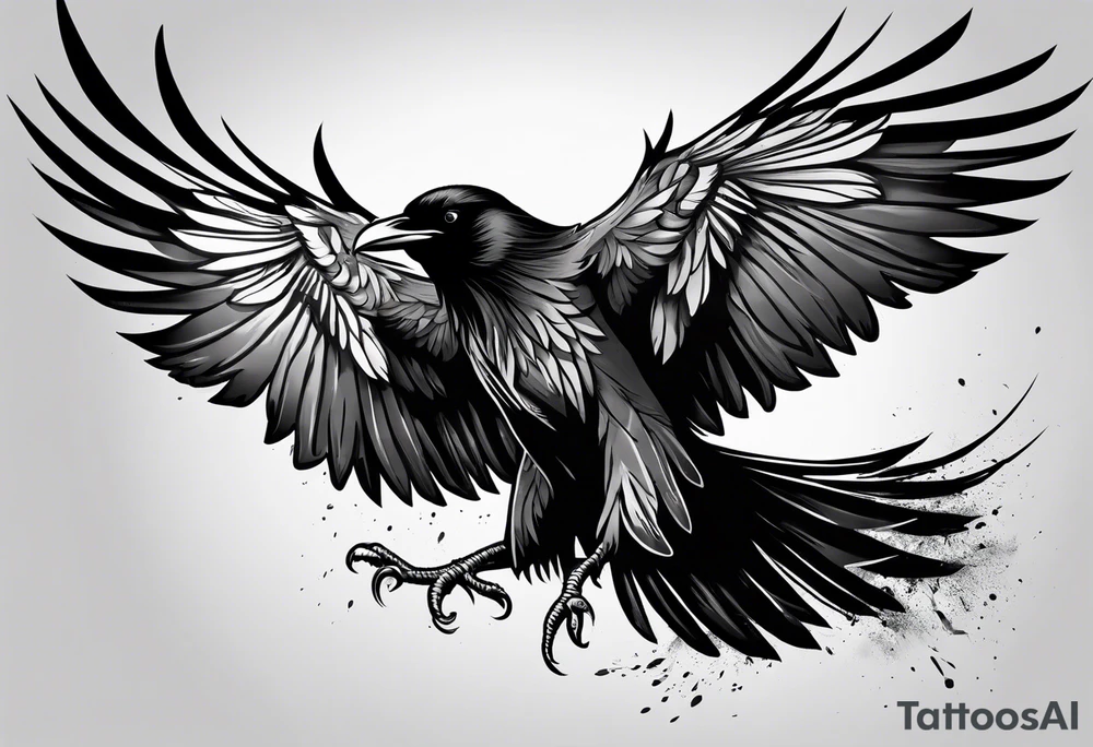 raven tattoo idea