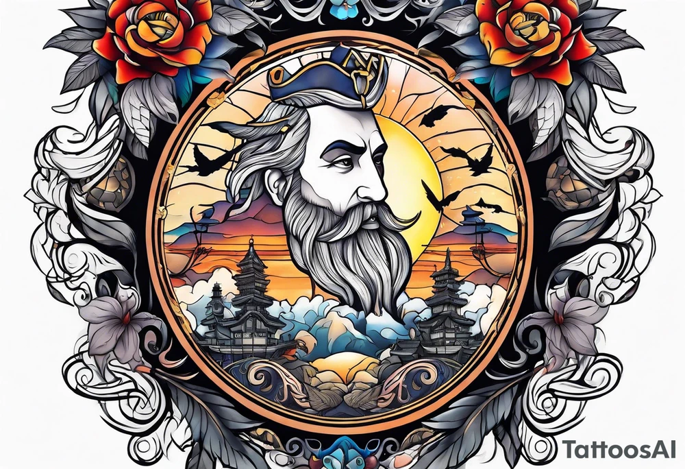 Backpacking tattoo idea