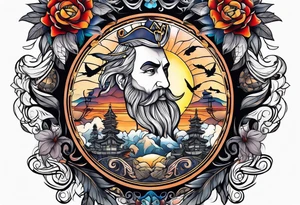 Backpacking tattoo idea