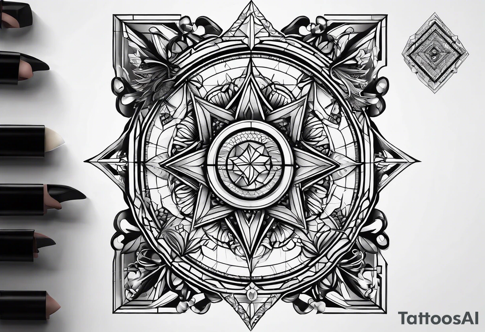 Coordinate numbers tattoo idea