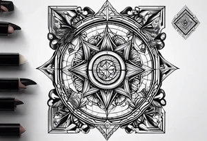 Coordinate numbers tattoo idea