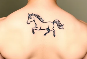 horse silhouette tattoo idea