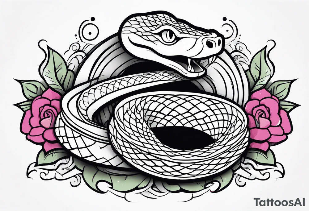 Cartoon snake tattoo idea