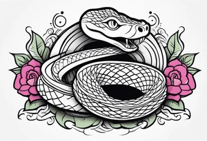 Cartoon snake tattoo idea