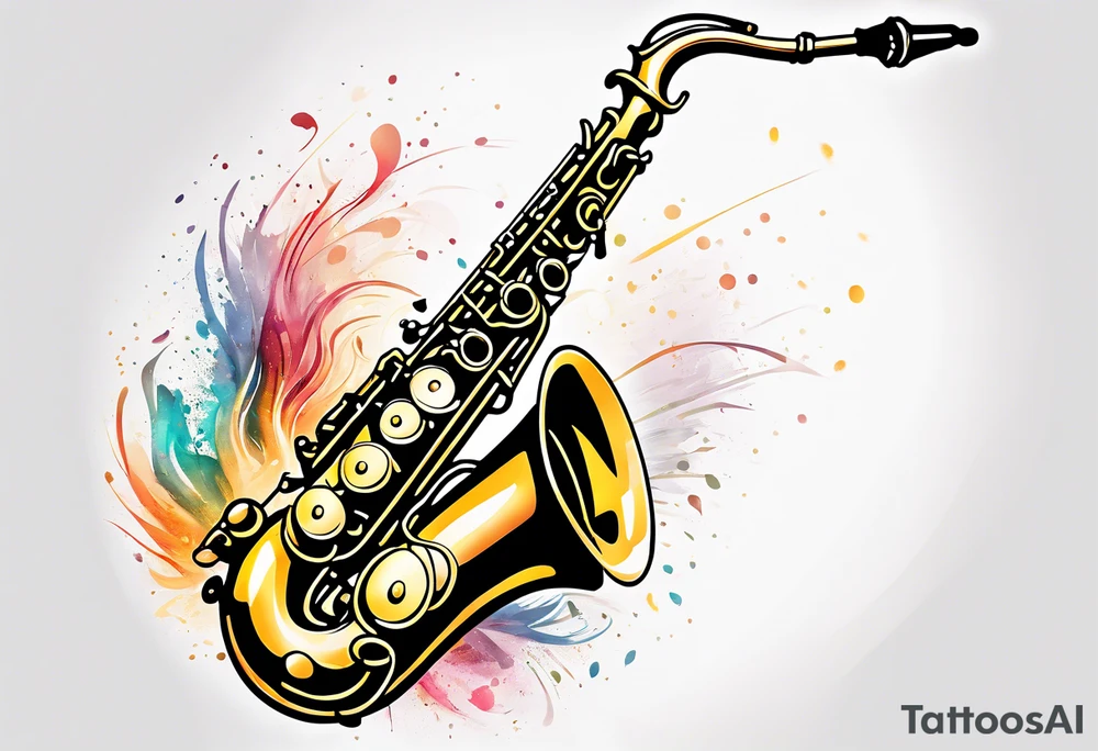 saxophone tattoo idea