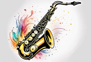 saxophone tattoo idea