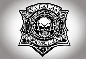 Wounded warrior valhalla shield barb wire tattoo idea