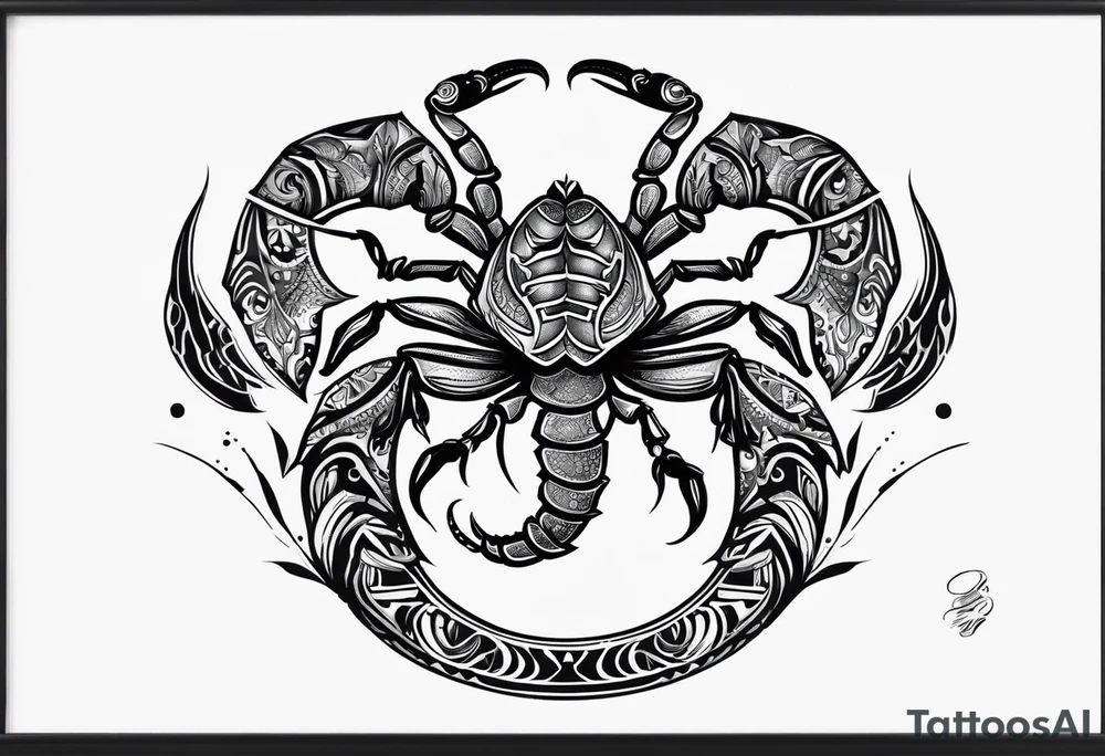 Tribal scorpion tattoo idea