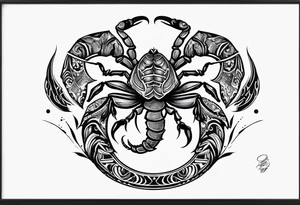 Tribal scorpion tattoo idea