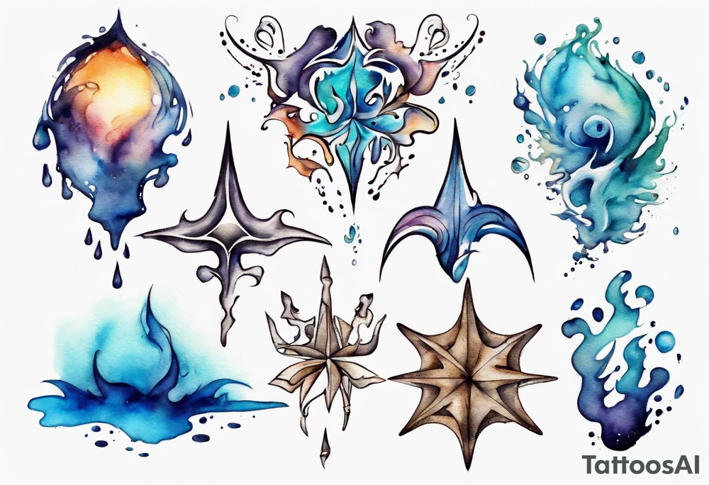 Form in the wet sand tattoo idea