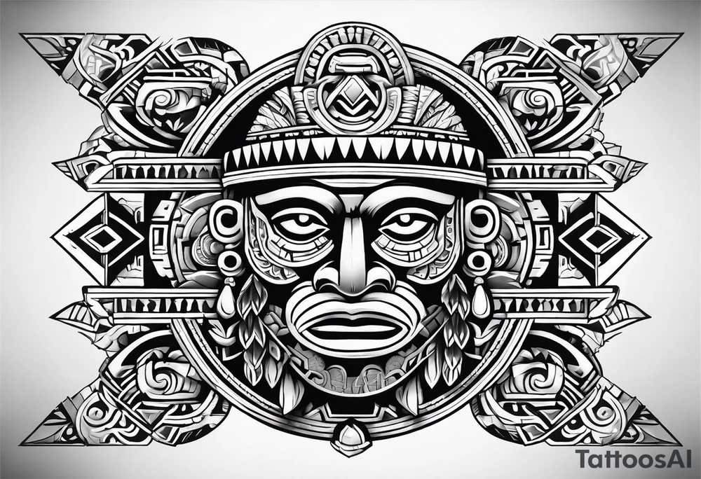 aztec theme tattoo idea