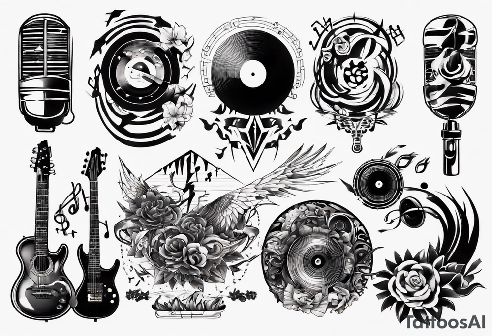 music sound tattoo idea