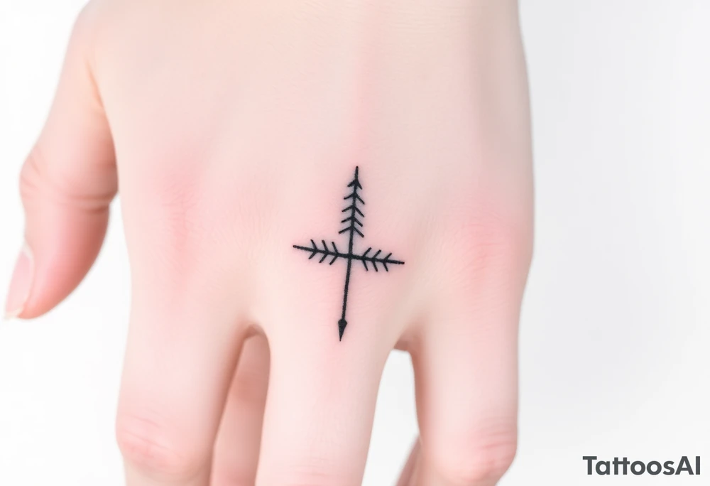 Simple nature or Norse themed, going up the fingers and down the wrist. tattoo idea