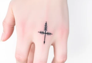 Simple nature or Norse themed, going up the fingers and down the wrist. tattoo idea