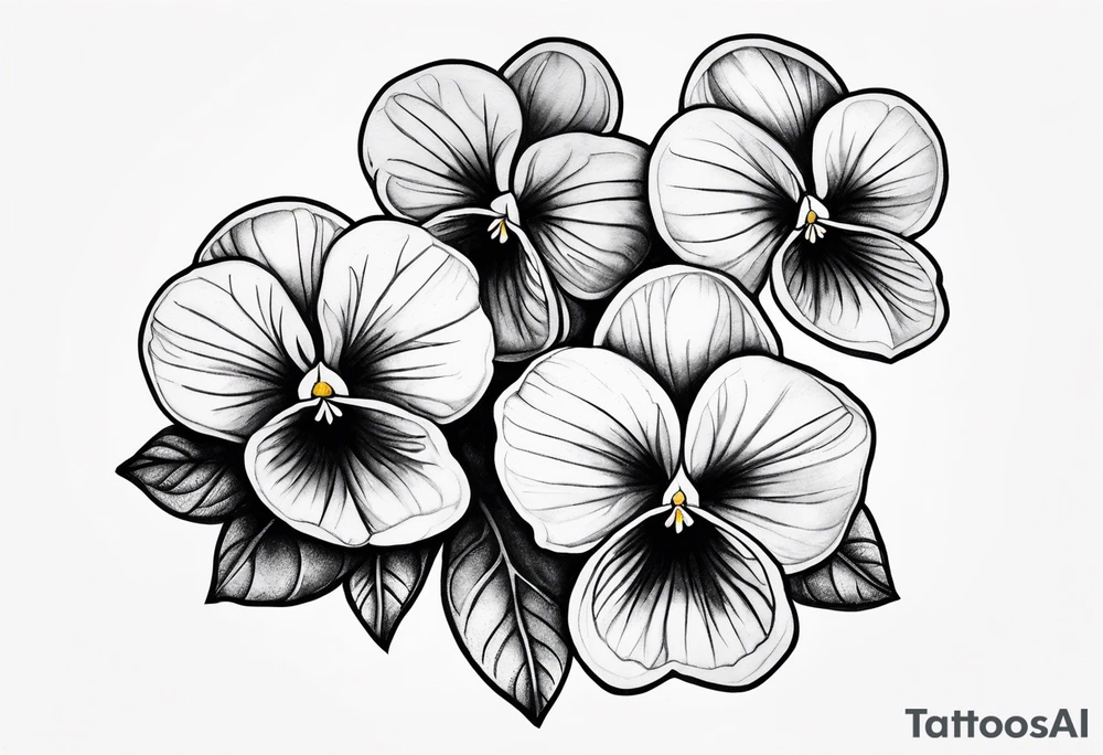 Violets tattoo idea