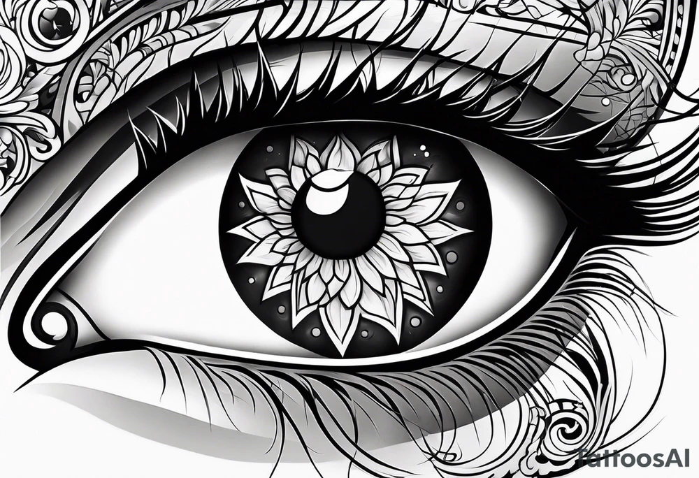 Feline eye tattoo idea