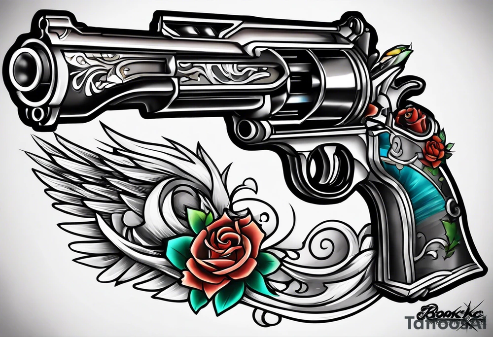 Boondocks cartoon gun Riley tattoo idea