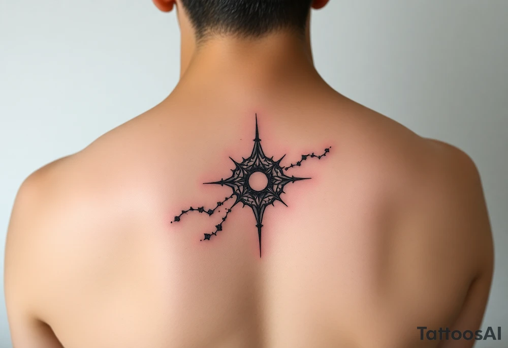negative space tattoo inspired by the galaxy tattoo idea
