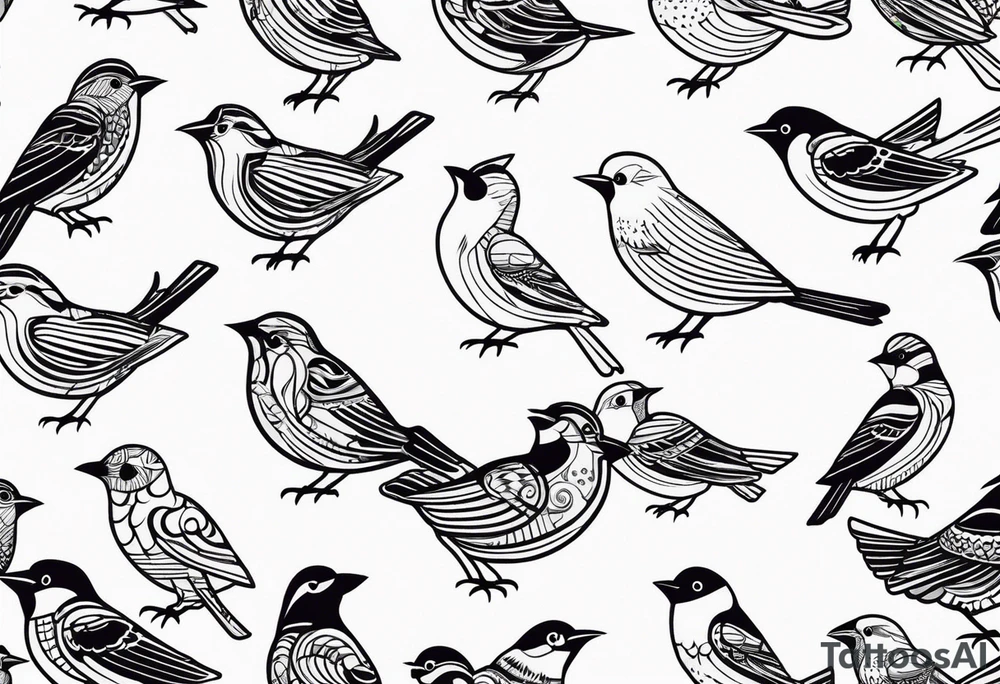 Simple birds tattoo idea