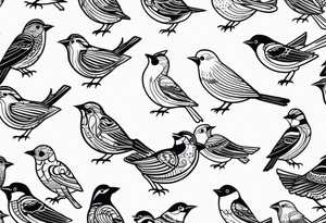 Simple birds tattoo idea