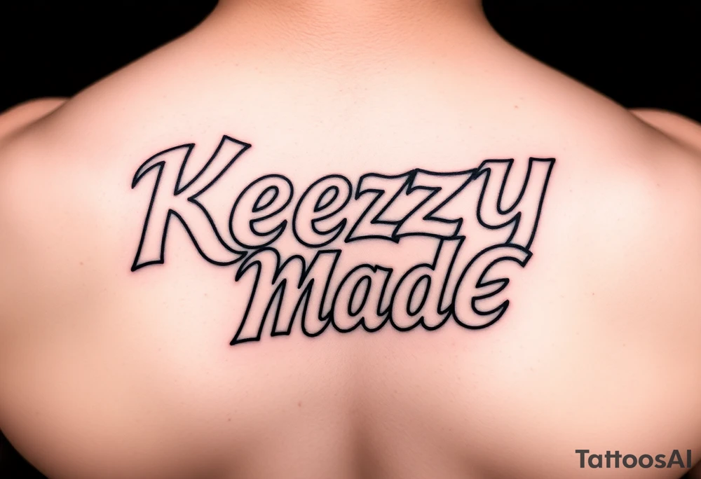 (KeezY MadE) bubble letters tattoo idea