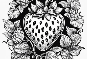 Strawberry tattoo idea