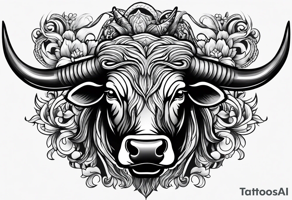 Bull vs bull fighter tattoo idea
