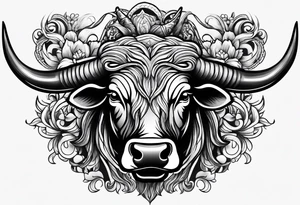 Bull vs bull fighter tattoo idea