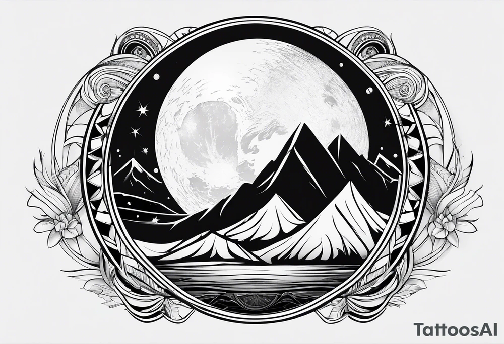 sacred moon tattoo idea