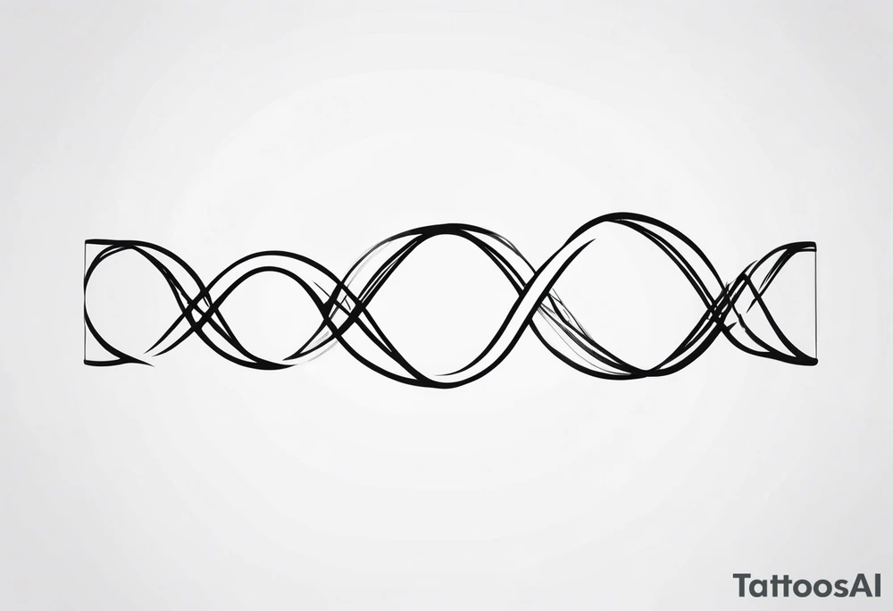 simple line drawing of dna tattoo idea