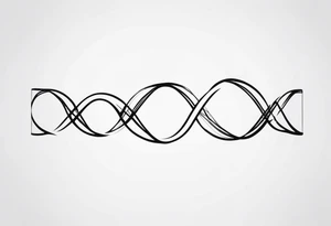simple line drawing of dna tattoo idea
