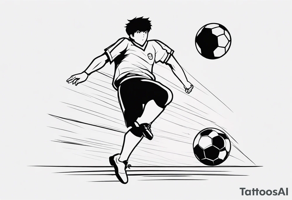 Captain Tsubasa and ball tattoo idea
