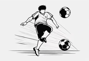 Captain Tsubasa and ball tattoo idea