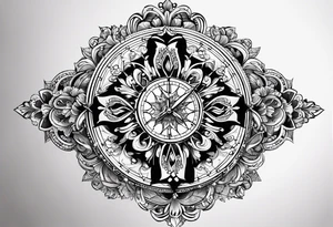reloj marcando las 23 hs y con la fecha de nacimiento 15/02/2010 tattoo idea