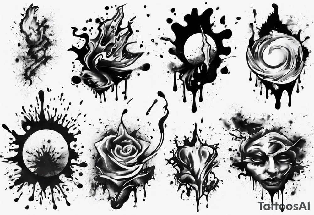 Paint splash tattoo idea
