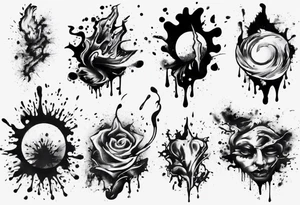 Paint splash tattoo idea