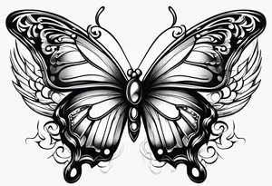 Butterfly angel wings tattoo idea