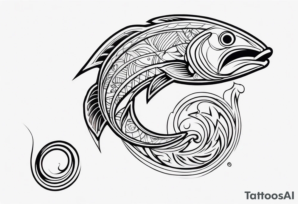 Polynesian fishing hook tattoo tattoo idea