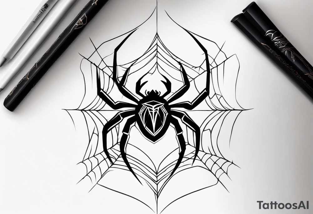 Neotribal spider tattoo idea
