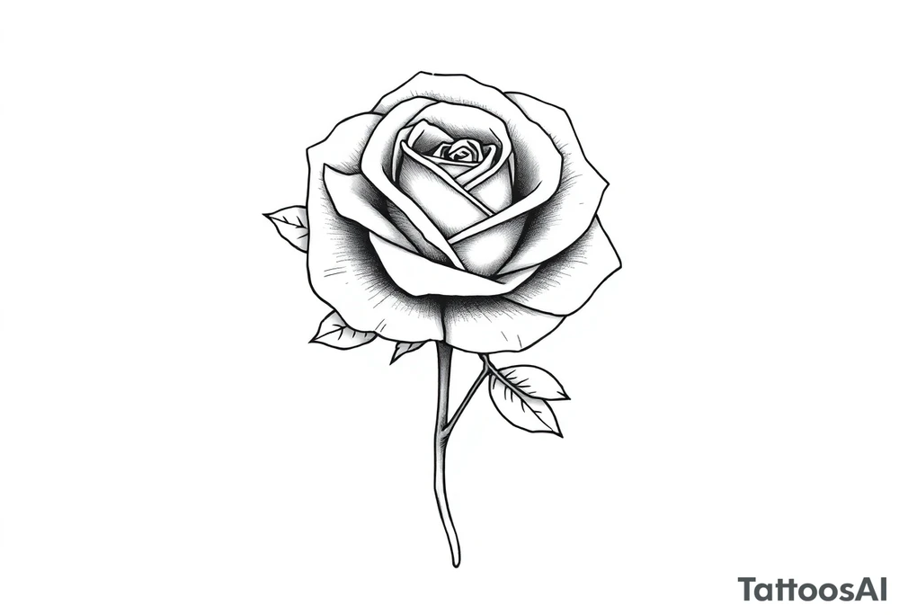 ROSE WITH FLORIDA WRITTEN IN THE STEM tattoo idea
