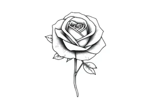 ROSE WITH FLORIDA WRITTEN IN THE STEM tattoo idea
