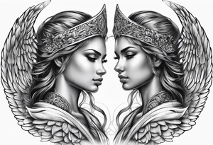 2  guardian angels tattoo idea