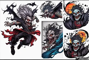 leaping ghoul tattoo idea