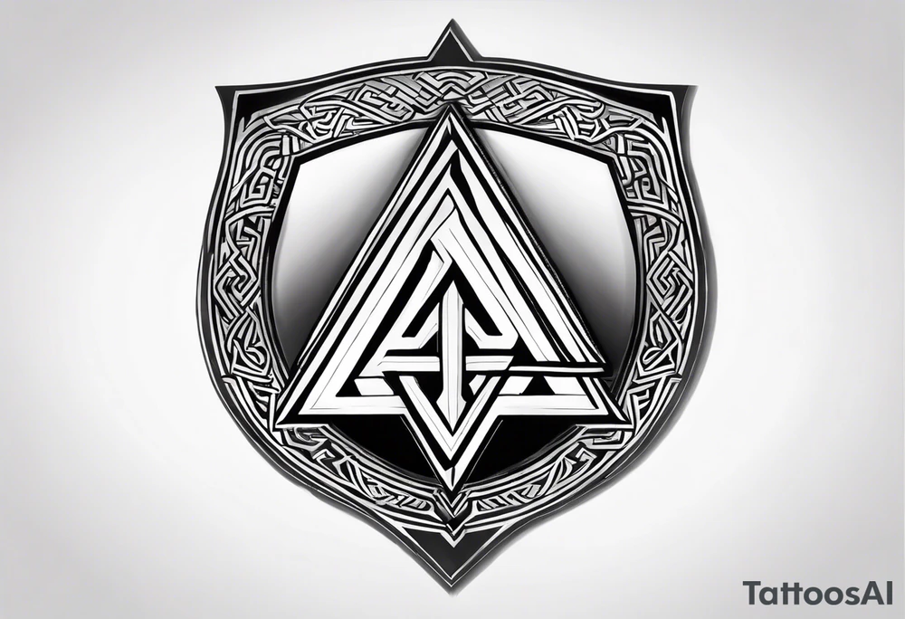 Valhalla shield valknut sword tattoo idea
