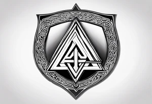 Valhalla shield  valknut sword tattoo idea