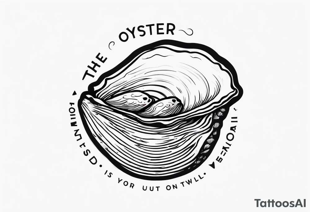 The world is your oyster tattoo idea