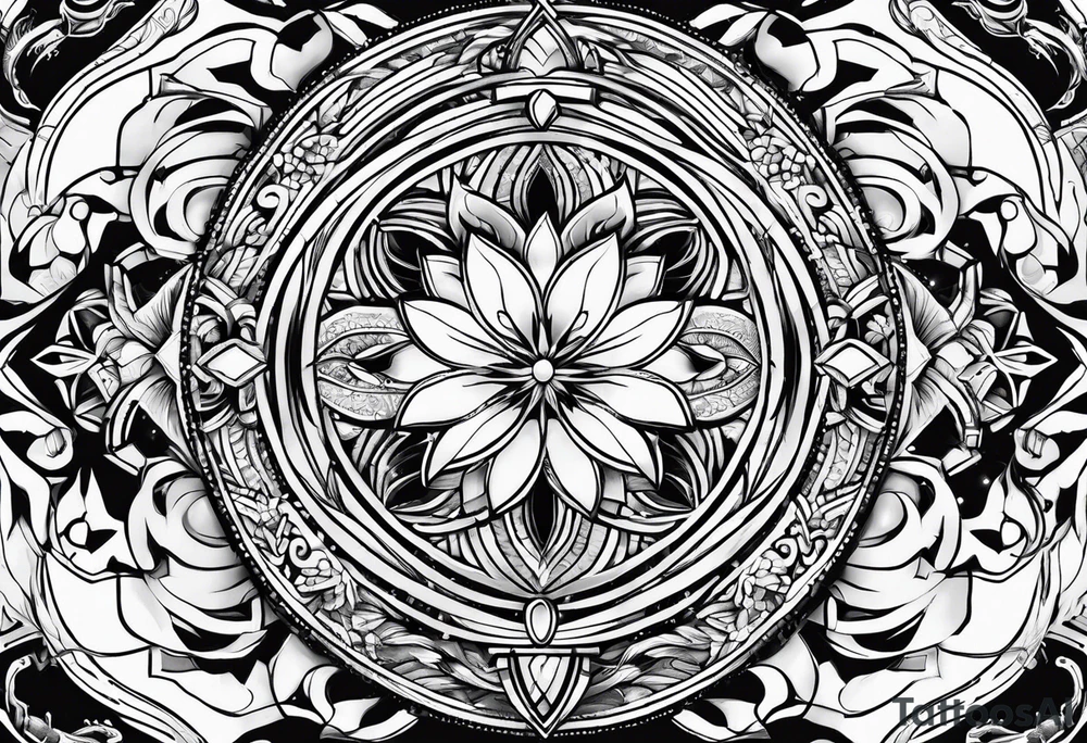 Line art tattoo idea