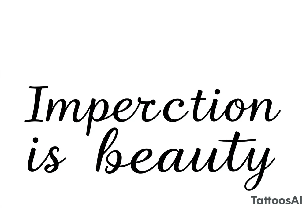 Imperfection is beauty tattoo idea